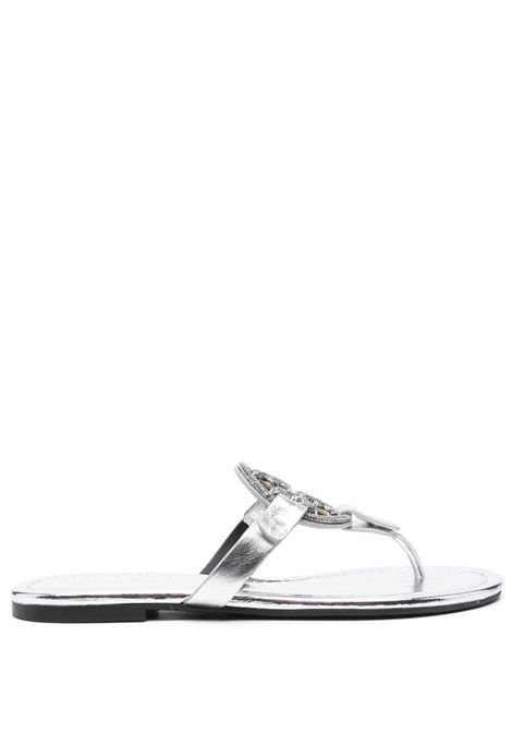 Silver miller pave slides - women TORY BURCH | 146017040